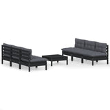 7 Piece Garden Lounge Set with Anthracite Cushions Pinewood