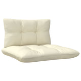 3-Seater Garden Sofa with Cream Cushions Solid Pinewood - 45-Degree Angle
