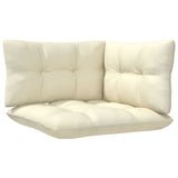 4 Piece Garden Lounge Set with Cream Cushions Pinewood - Rear View