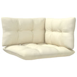 4 Piece Garden Lounge Set with Cream Cushions Pinewood - Rear View