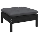 4 Piece Garden Lounge Set with Anthracite Cushions Pinewood - Low Angle