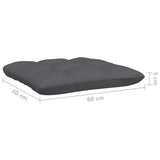 4-Seater Garden Sofa with Anthracite Cushions Solid Pinewood - Low Angle