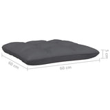 4-Seater Garden Sofa with Anthracite Cushions Solid Pinewood - Low Angle