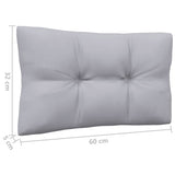4 Piece Garden Lounge Set with Grey Cushions Solid Pinewood - Close-Up Angle