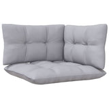 8 Piece Garden Lounge Set with Grey Cushions Solid Pinewood - 45-Degree Angle
