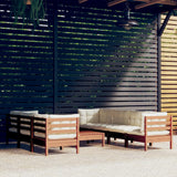 8 Piece Garden Lounge Set with Cushions Solid Pinewood