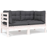 4 Piece Garden Lounge Set with Cushions Solid Pinewood - Top-Down View