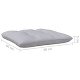 5 Piece Garden Lounge Set with Grey Cushions Solid Pinewood - Extra Image