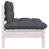 5 Piece Garden Lounge Set with Cushions Solid Pinewood