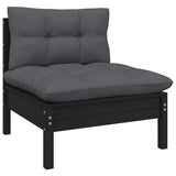 5 Piece Garden Lounge Set with Cushions Solid Pinewood - Top-Down View