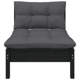 5 Piece Garden Lounge Set with Cushions Solid Pinewood