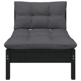 5 Piece Garden Lounge Set with Cushions Solid Pinewood - 45-Degree Angle