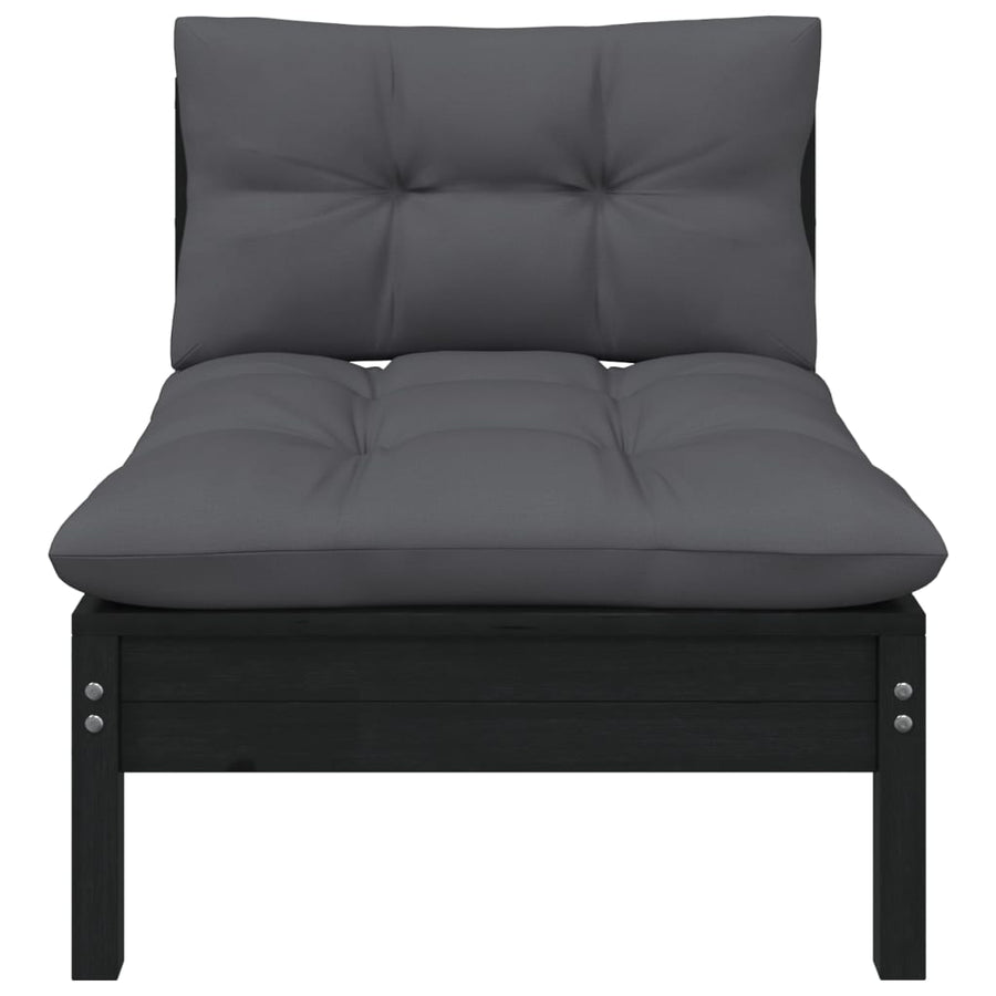 5 Piece Garden Lounge Set with Cushions Solid Pinewood