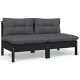 5 Piece Garden Lounge Set with Cushions Solid Pinewood - Extra Image