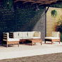 6 Piece Garden Lounge Set with Cushions Solid Pinewood