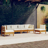 6 Piece Garden Lounge Set with Cushions Solid Pinewood