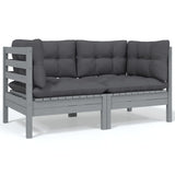 6 Piece Garden Lounge Set with Cushions Solid Pinewood