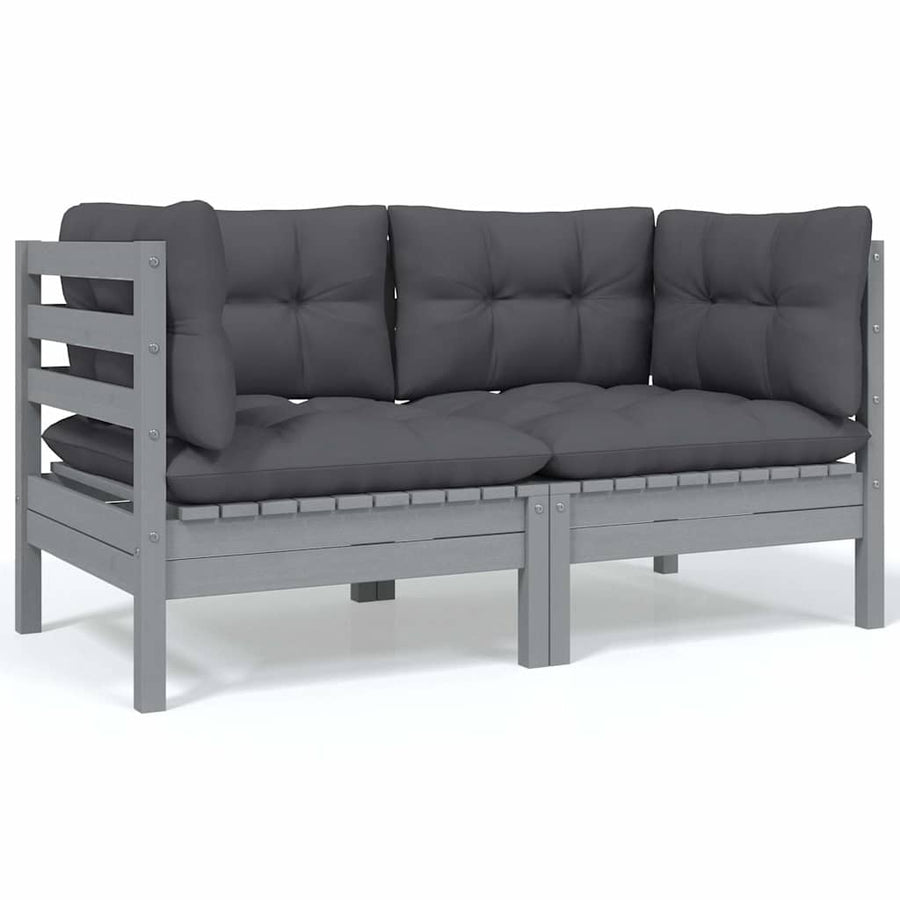 6 Piece Garden Lounge Set with Cushions Solid Pinewood