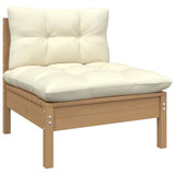 6 Piece Garden Lounge Set with Cushions Solid Pinewood