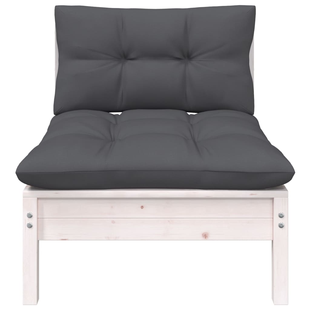 7 Piece Garden Lounge Set with Cushions Solid Pinewood