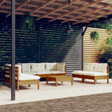 8 Piece Garden Lounge Set with Cushions Solid Pinewood