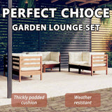6 Piece Garden Lounge Set with Cushions Solid Pinewood