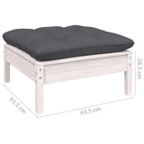 8 Piece Garden Lounge Set with Cushions Solid Pinewood