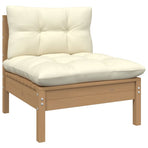 3 Piece Garden Lounge Set with Cushions Solid Wood Pine