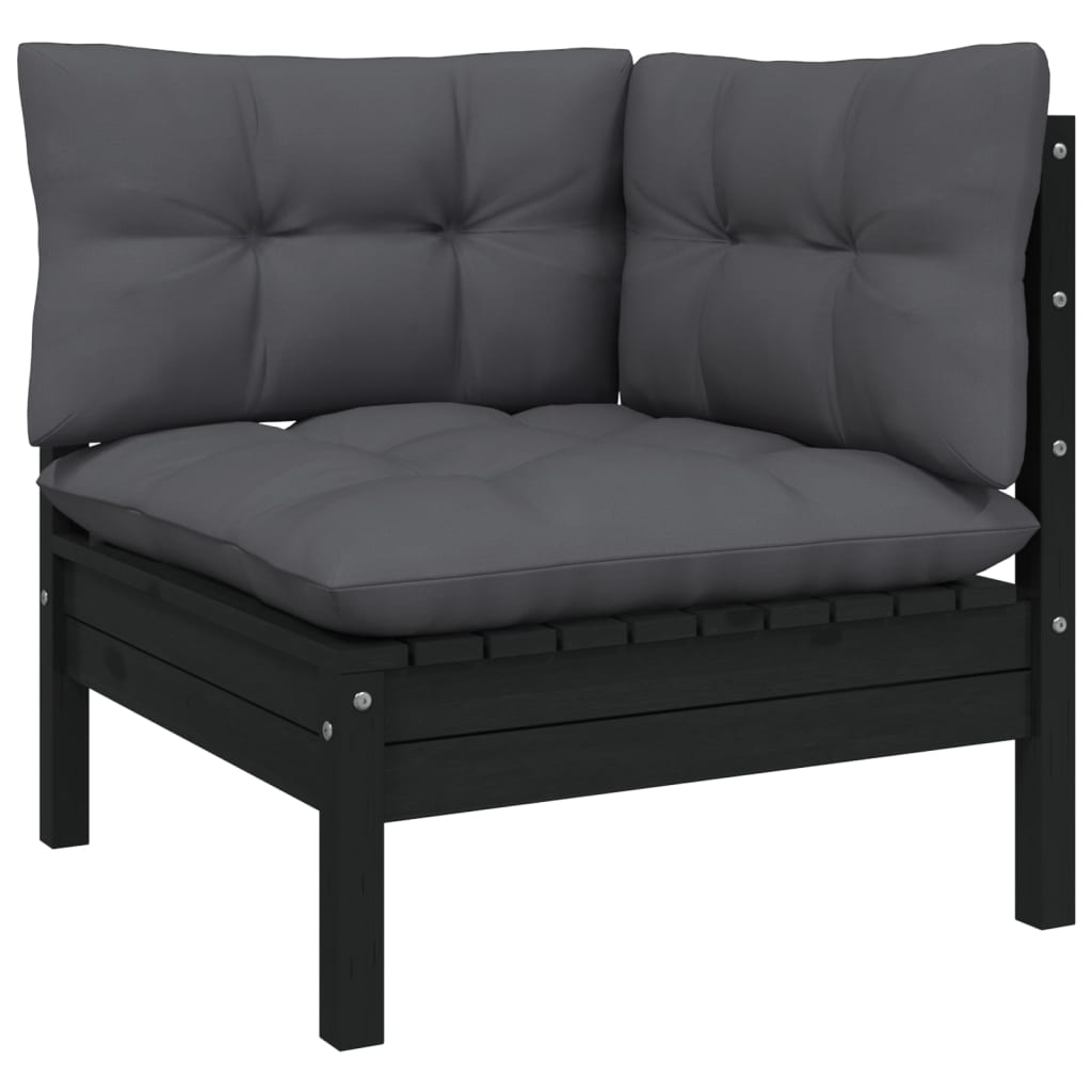 4 Piece Garden Lounge Set with Cushions Solid Pinewood