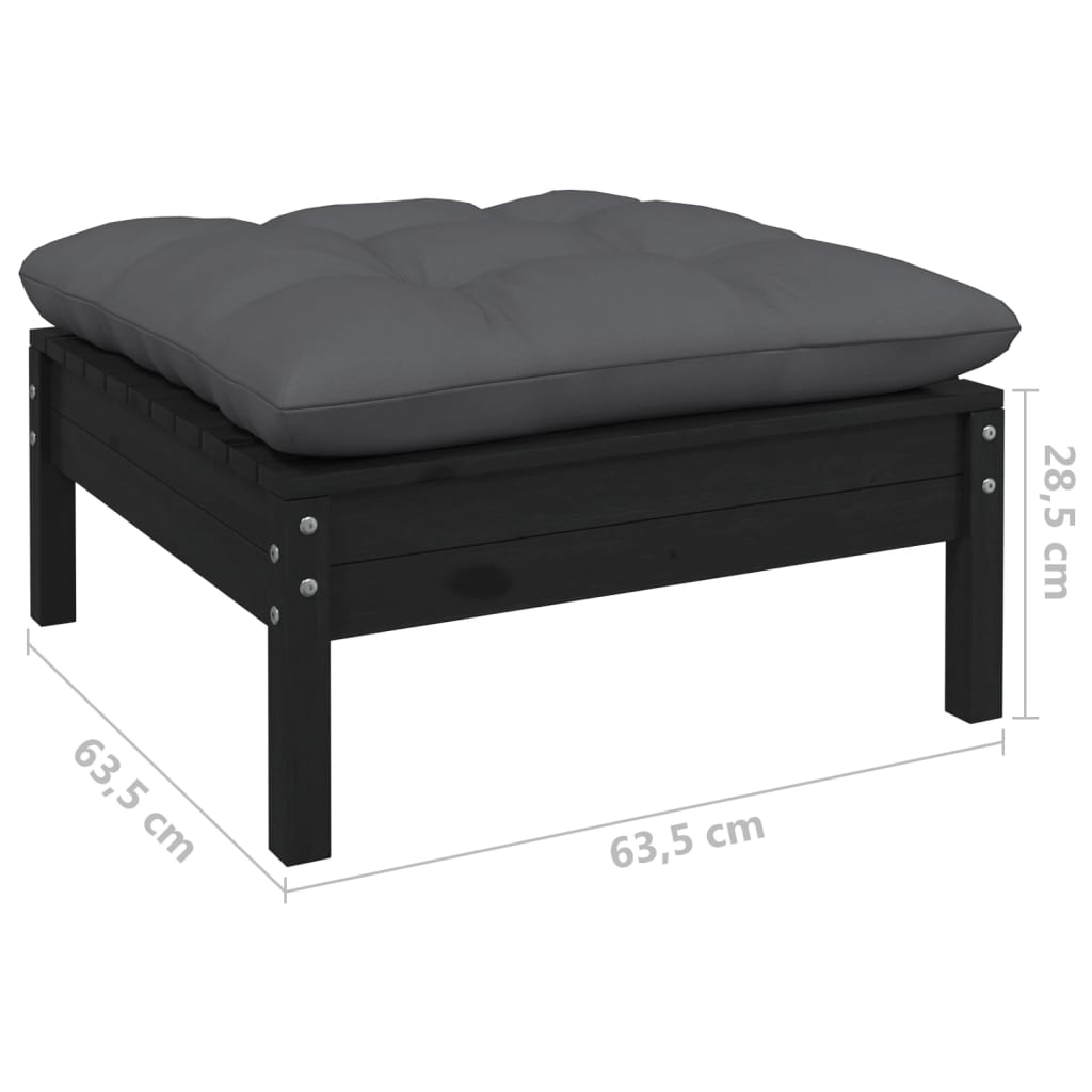 4 Piece Garden Lounge Set with Cushions Solid Pinewood