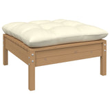 10 Piece Garden Lounge Set with Cushions Honey Brown Pinewood - Side View