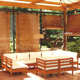 9 Piece Garden Lounge Set with Cushions Honey Brown Pinewood