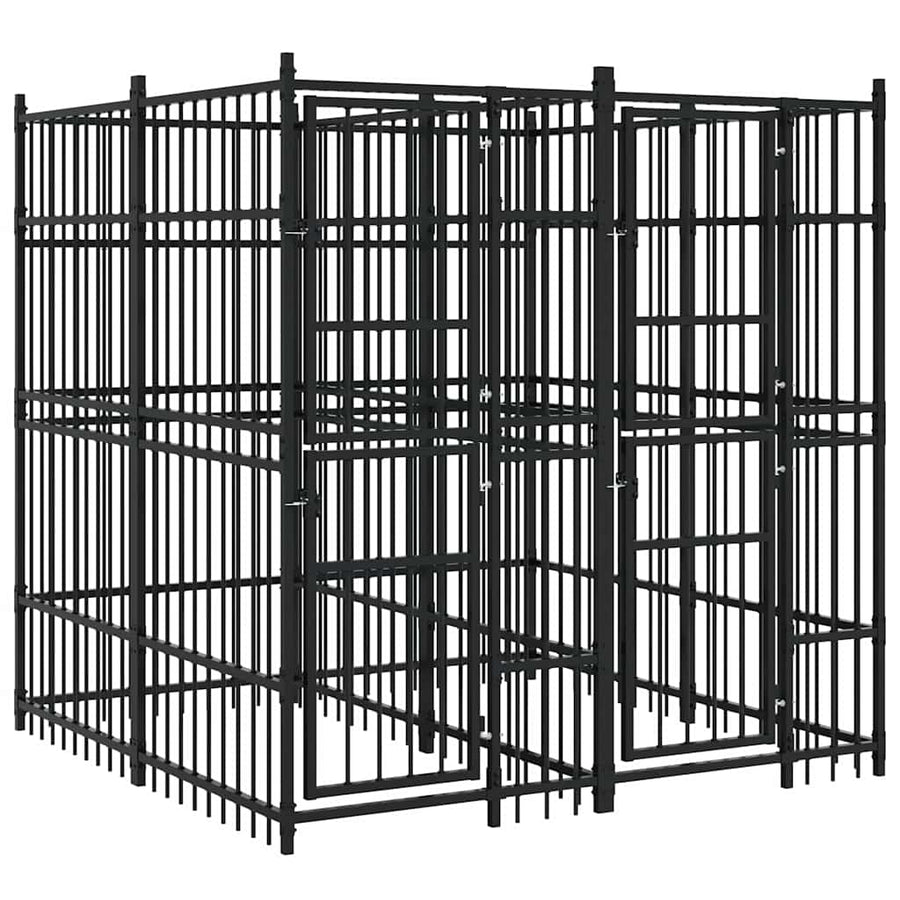 Outdoor Dog Kennel Steel 3,69 m²