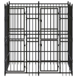Outdoor Dog Kennel Steel 3.69 m?