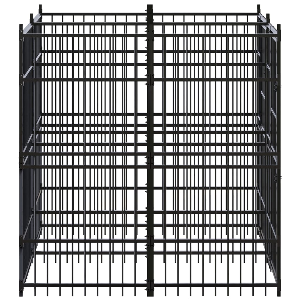 Outdoor Dog Kennel Steel 3.69 m?
