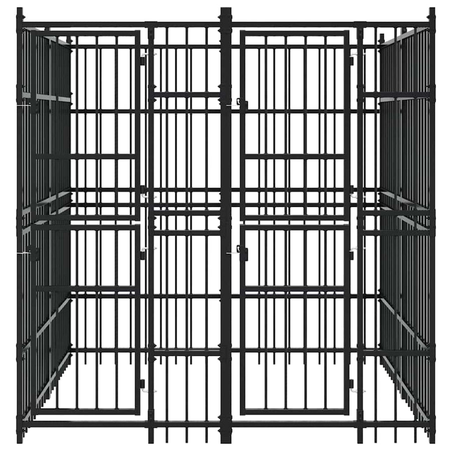 Outdoor Dog Kennel Steel 3,69 m²