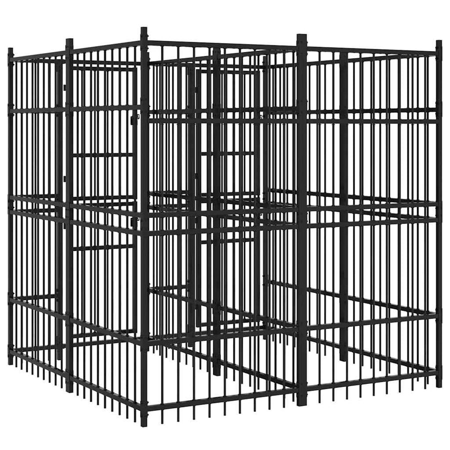 Outdoor Dog Kennel Steel 3,69 m²