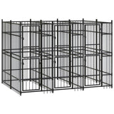 Outdoor Dog Kennel Steel 5.53 m?