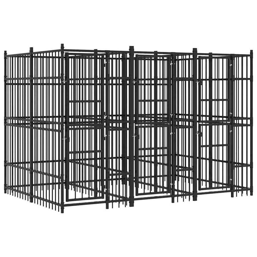 Outdoor Dog Kennel Steel 5,53 m²