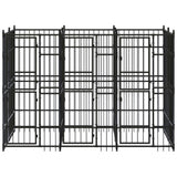 Outdoor Dog Kennel Steel 5.53 m?