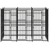 Outdoor Dog Kennel Steel 5.53 m² - Front View