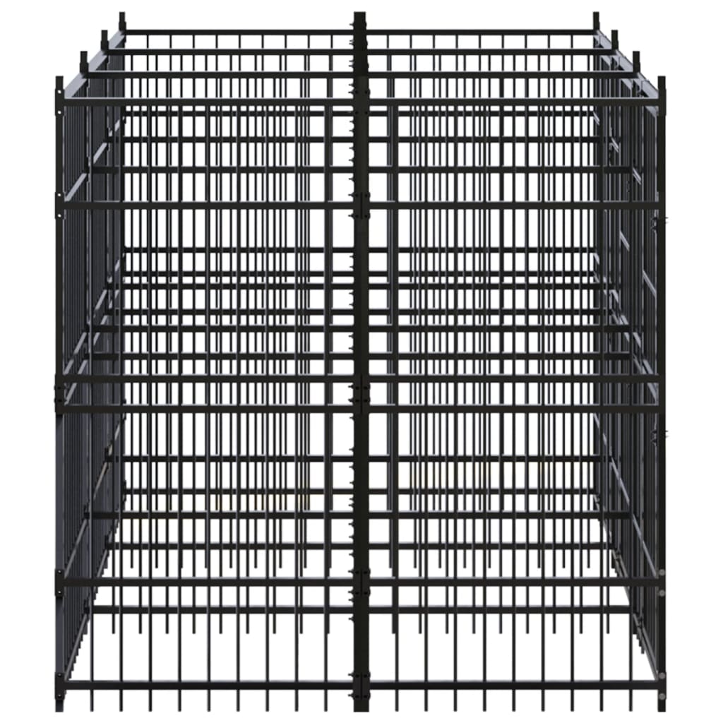 Outdoor Dog Kennel Steel 5.53 m?