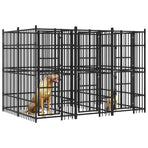 Outdoor Dog Kennel Steel 5,53 m²