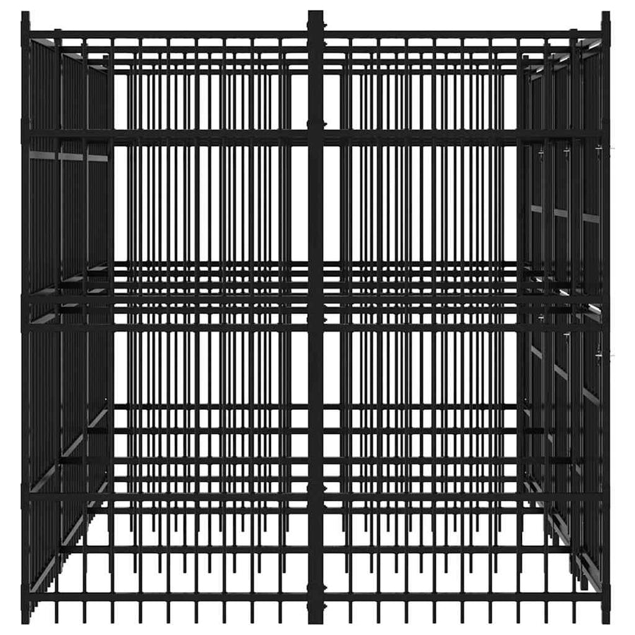 Outdoor Dog Kennel Steel 5,53 m²