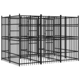 Outdoor Dog Kennel Steel 5.53 m?