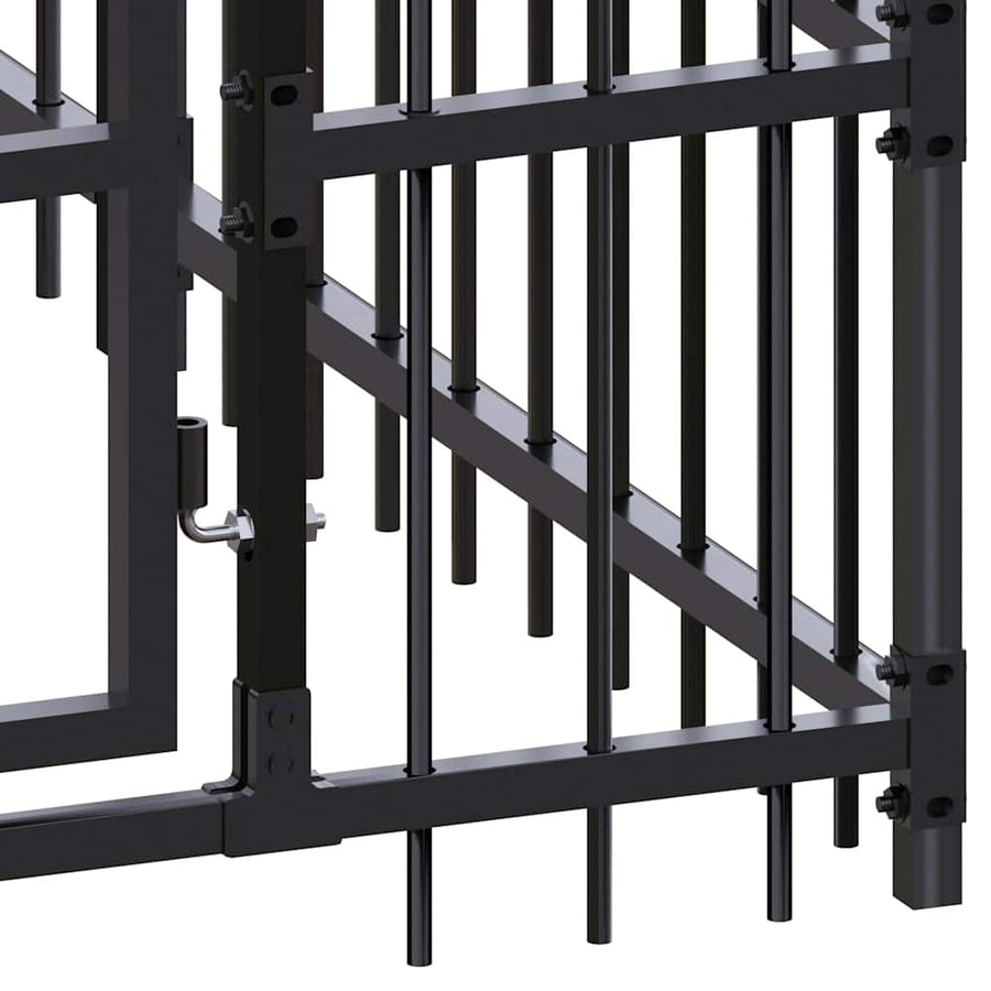 Outdoor Dog Kennel Steel 5,53 m²