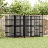 Outdoor Dog Kennel Steel 5.53 m?