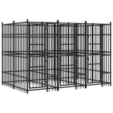 Outdoor Dog Kennel Steel 7.37 m?
