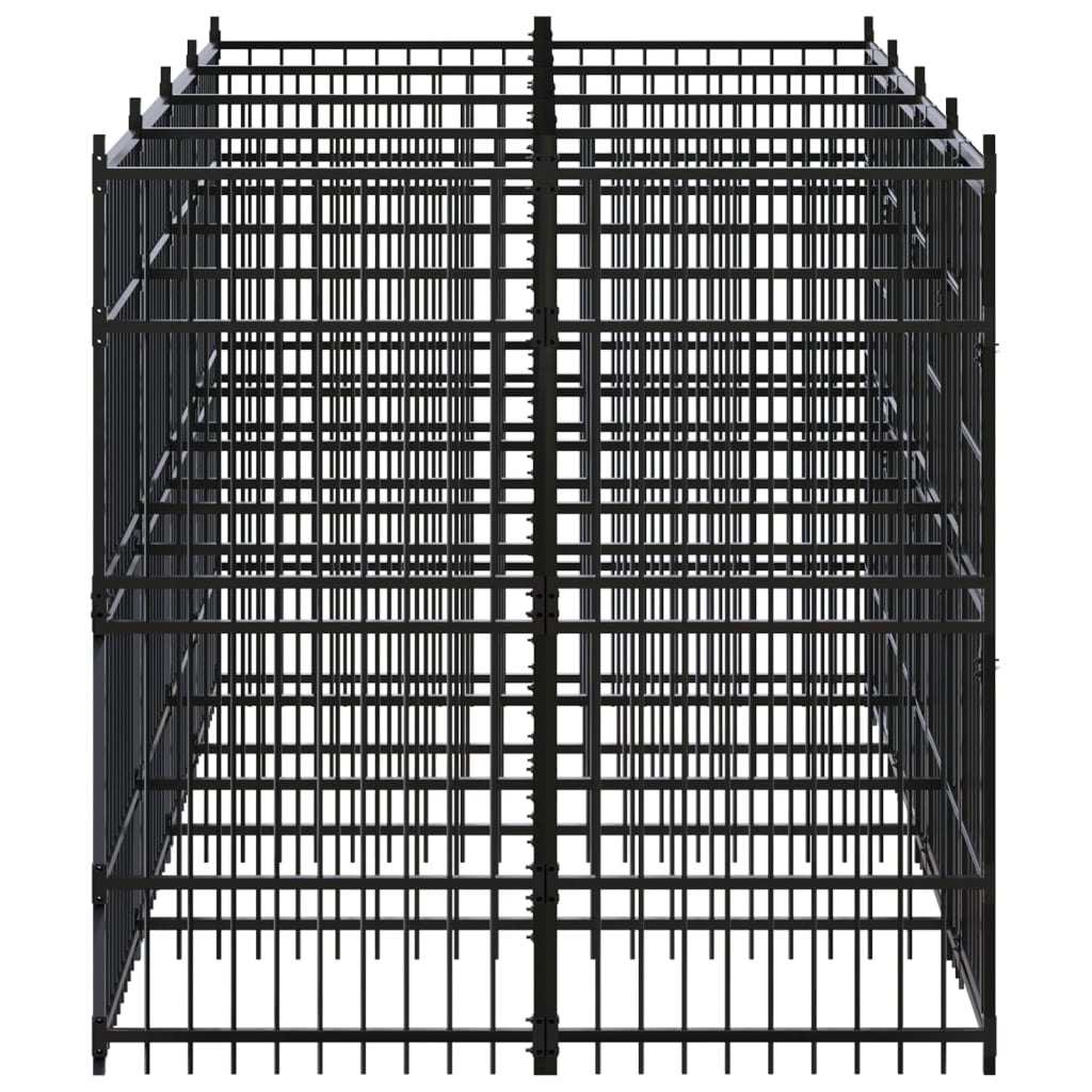 Outdoor Dog Kennel Steel 7.37 m?