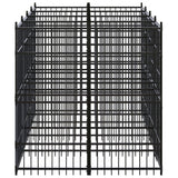 Outdoor Dog Kennel Steel 7.37 m² - Side View